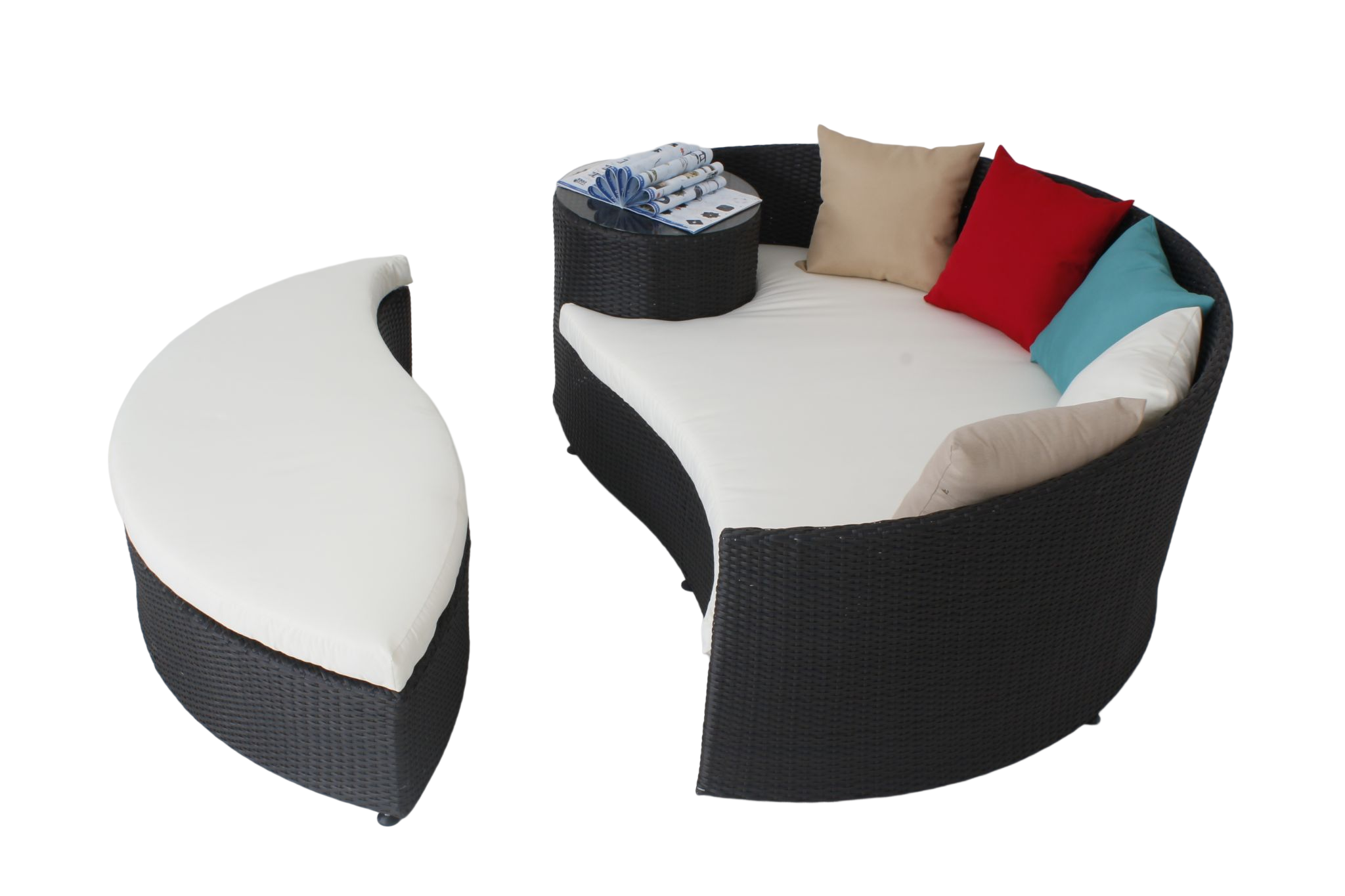 Уличная мебель диван стул из ротанга PE балкон плетеная из ротанга PE европейская кровать из двух частей